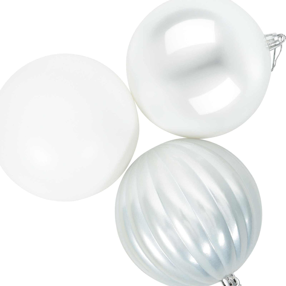 Set božićnih kuglica XXL 3 kom. Bijela Ø 25 cm Plastika