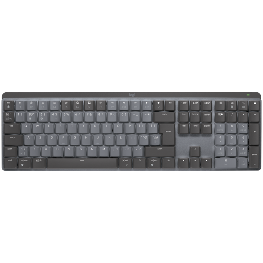 Logitech MX Mechanical tipkovnica RF bežični + Bluetooth QWERTY US Međunarodna Grafit, Sivo