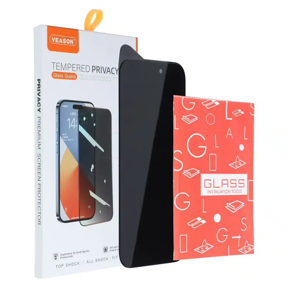 Kaljeno staklo 6D Pro Veason Privacy Glass – za iPhone XR / iPhone 11 crno