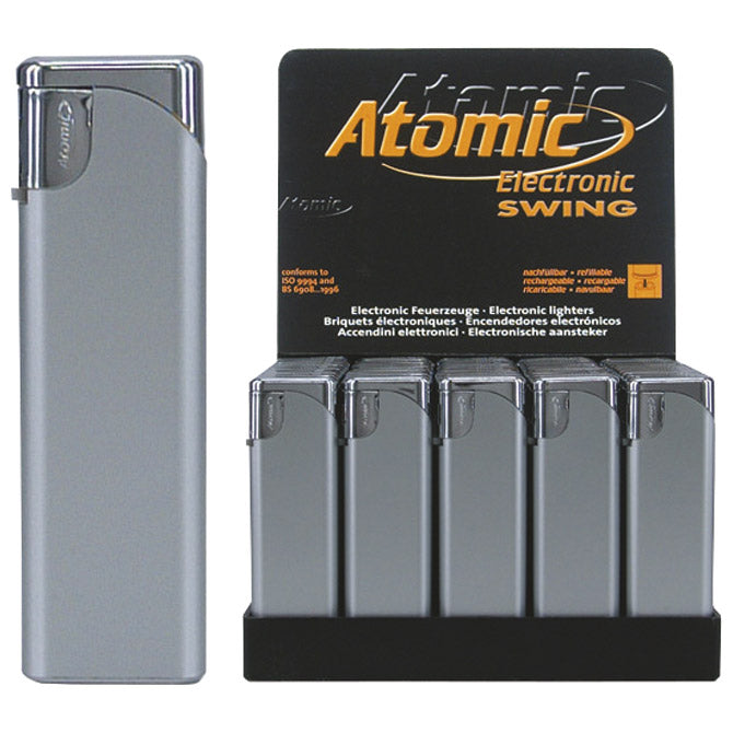 Upaljač elektronski sjajni atomic swing trober 3622800 srebrni