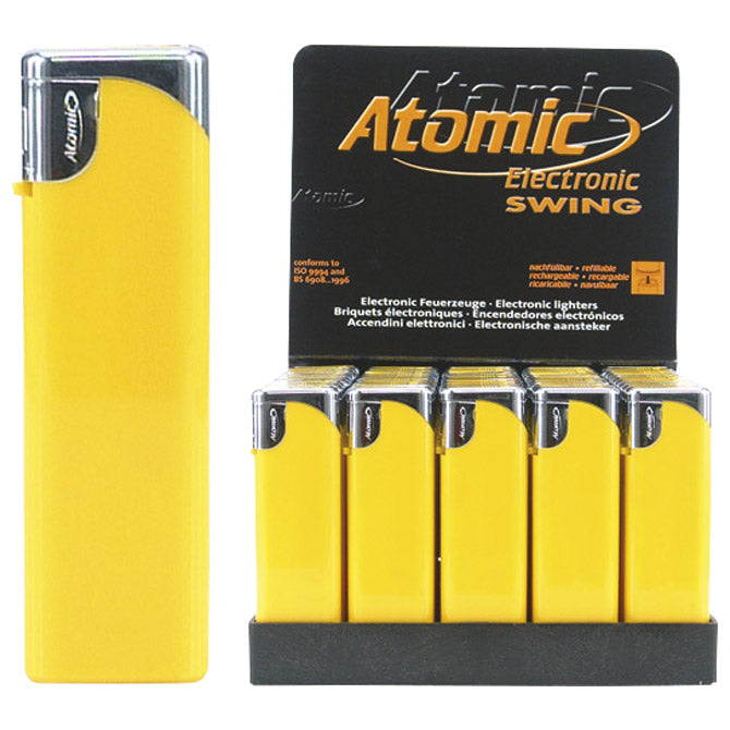 Upaljač elektronski sjajni atomic swing trober 3622500 žuto/srebrni