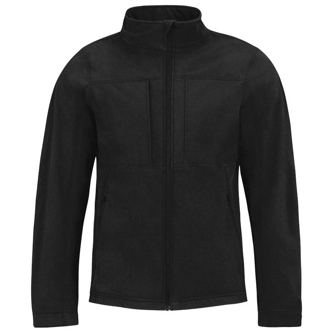 JAKNA ZIP MUŠKA B&C HOODED SOFTSHELL CRNA 3XL