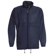 VJETROVKA S KAPULJAČOM ZIP UNISEX B&C SIROCCO TAMNO PLAVA 3XL