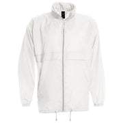 VJETROVKA S KAPULJAČOM ZIP UNISEX B&C SIROCCO BIJELA L