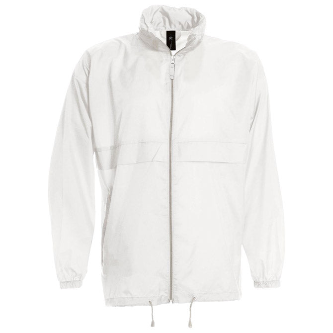 VJETROVKA S KAPULJAČOM ZIP UNISEX B&C SIROCCO BIJELA M
