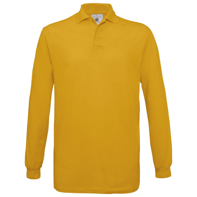 MAJICA DUGI RUKAVI B&C SAFRAN POLO LSL 180G ZLATNA ŽUTA M!!