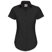 ŽENSKA SRAJCA S KRATKIMI ROKAVI B&C BLACK TIE 135G ČRNA S-EOL!!
