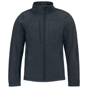 JAKNA ZIP MUŠKA B&C HOODED SOFTSHELL TAMNO PLAVA 3XL