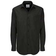 MOŠKA SRAJCA DOLGI ROKAVI B&C HERITAGE 125G ČRNA 2XL