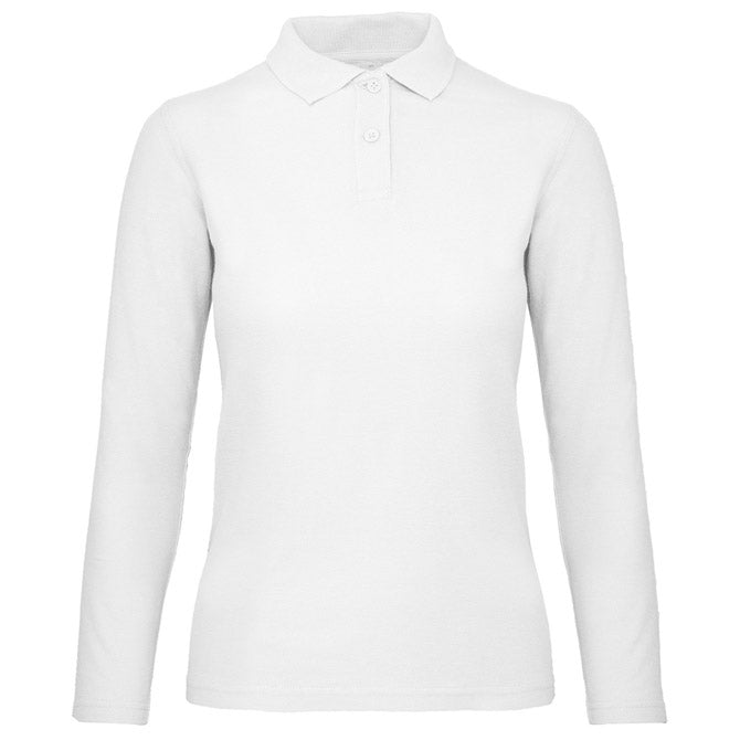 MAJICA DUGI RUKAVI POLO B&C ID.001 LSL/WOMEN 180G BIJELA XL