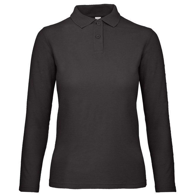 MAJICA DUGI RUKAVI POLO B&C ID.001 LSL/WOMEN 180G CRNA S