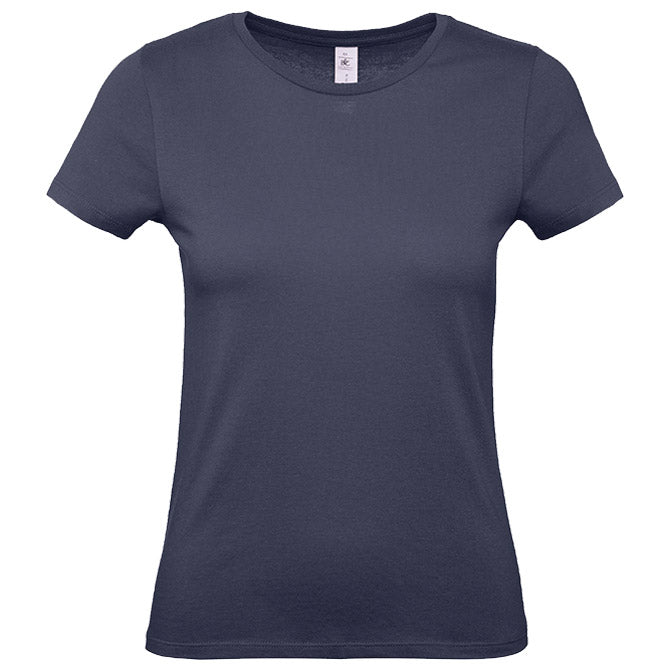 MAJICA KRATKI ROKAVI B&C #E190/WOMEN URBAN TEMNO MODRA S!!