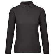 MAJICA DUGI RUKAVI POLO B&C ID.001 LSL/WOMEN 180G CRNA 2XL