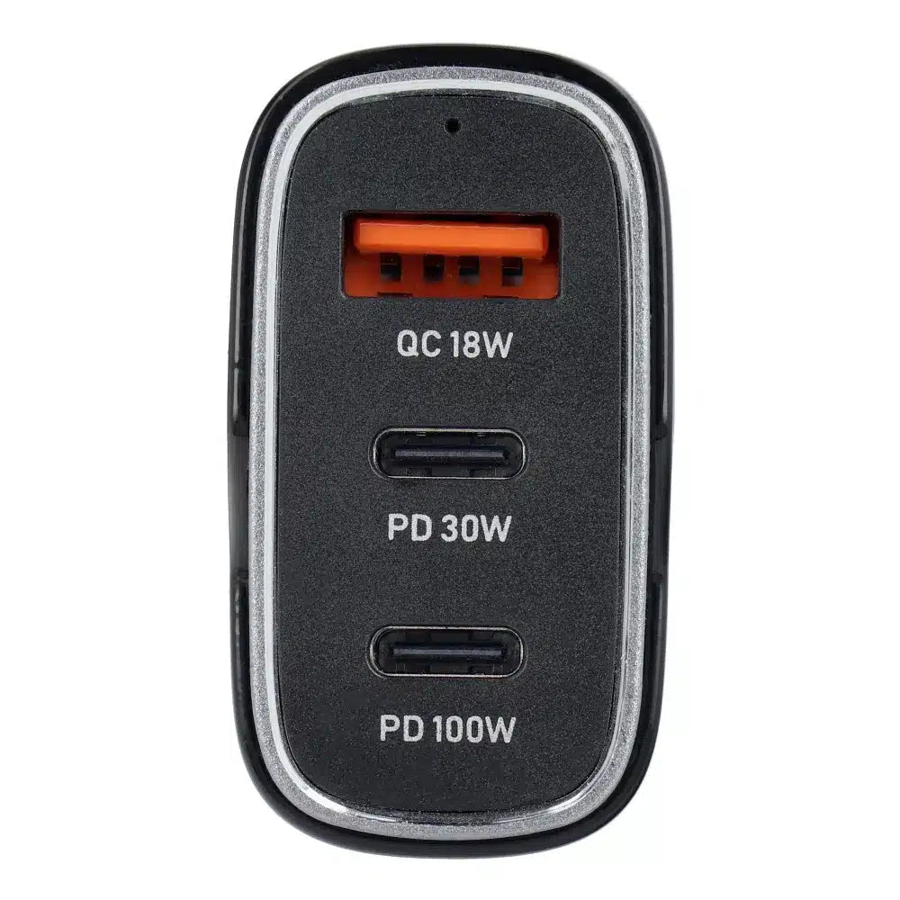 USB QC 3.0 auto punjač 18W + 2x Type C PD 100W+30W CC53-2C1A (ukupno 138W)