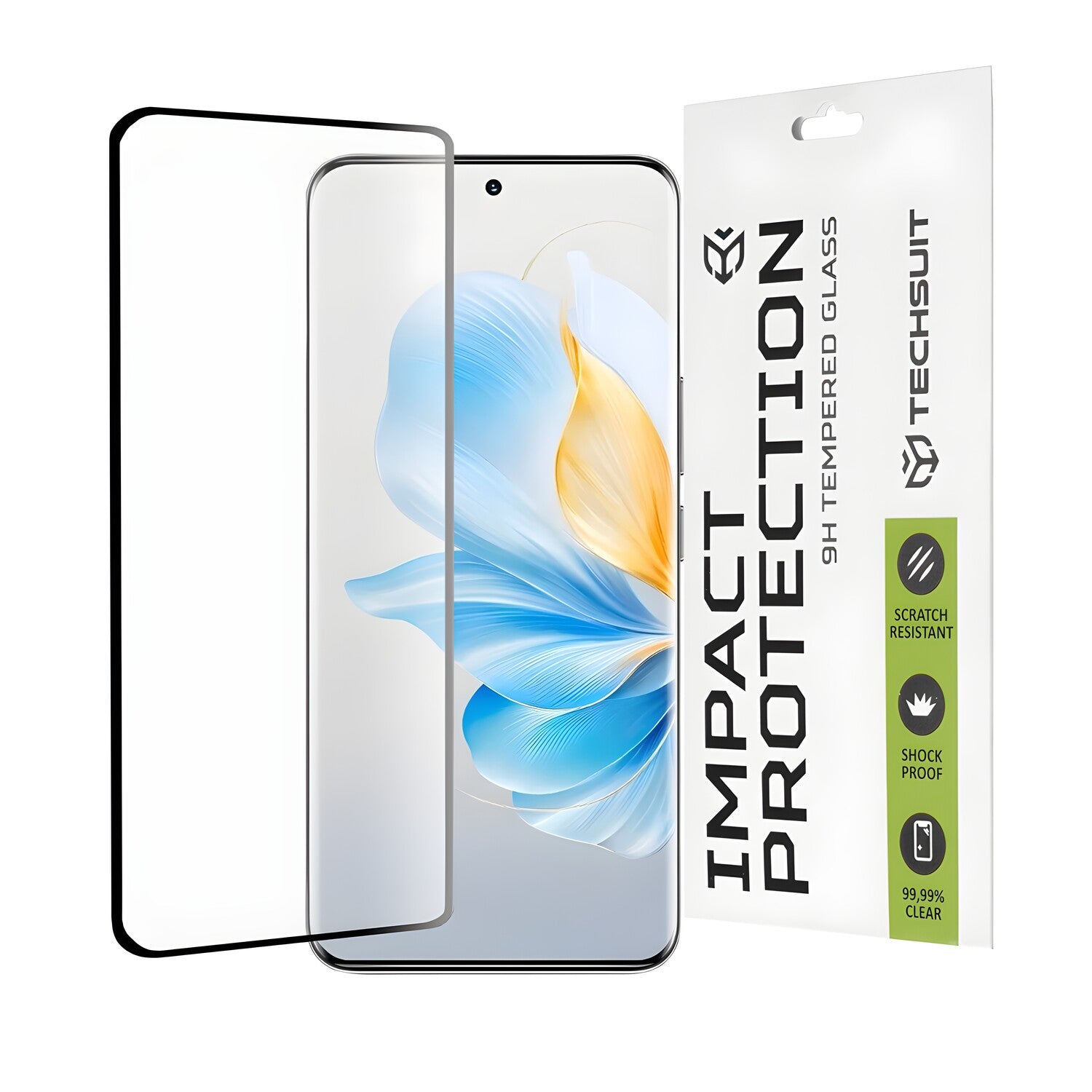 Techsuit zaštitno celoplošno staklo 111D za Honor 100 - Crna KP30898