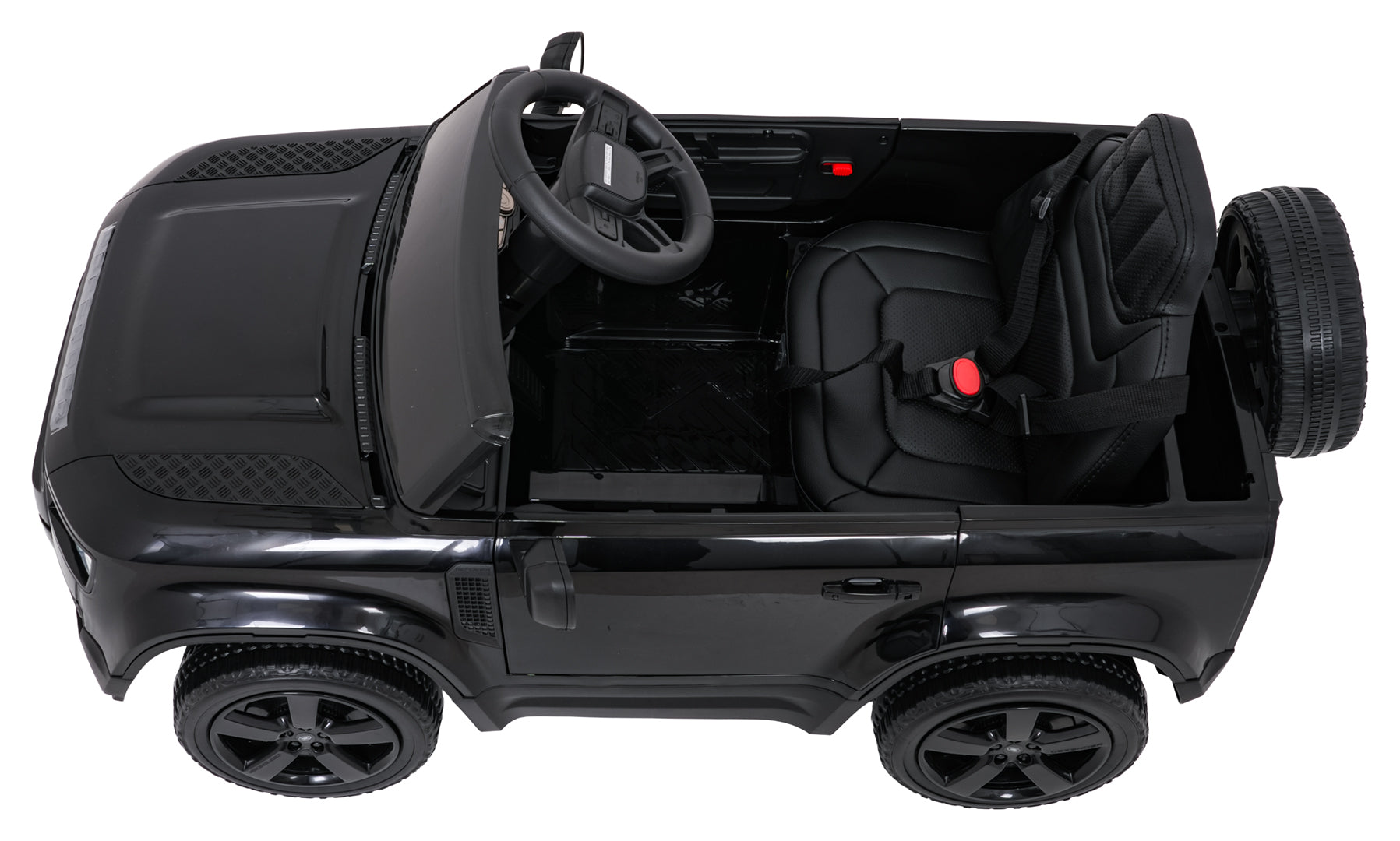 Licencirani auto na akumulator Land Rover Defender 4x4 - crni
