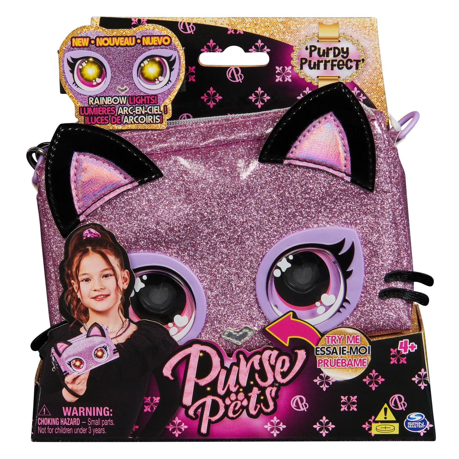 Purse Pets BAG INA PursePets Wristlet Kitty GML Crno, Ružičasto Djevojčice Clutch torbica
