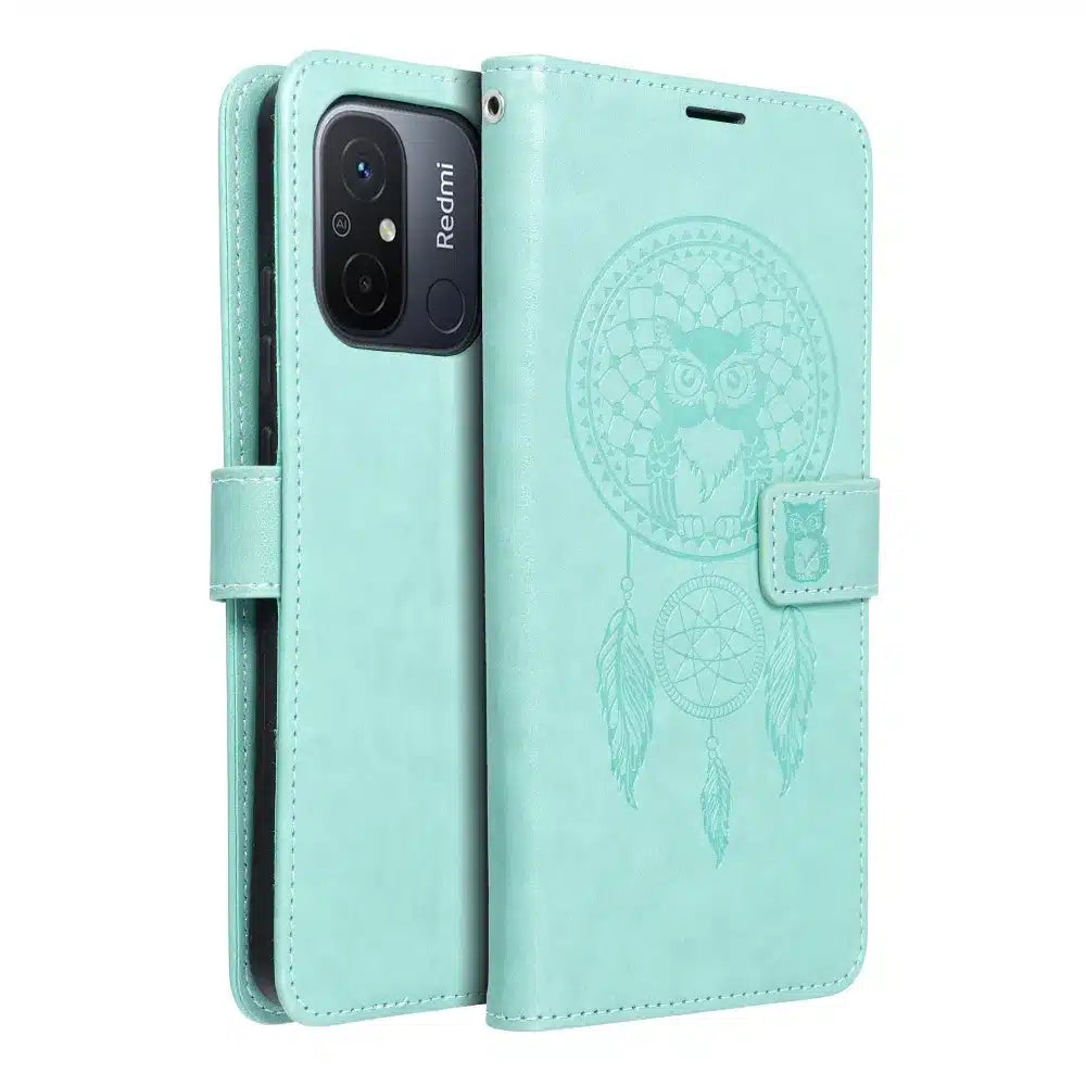 MEZZO Book case preklopna torbica za XIAOMI Redmi 12C –dreamcatcher zelena