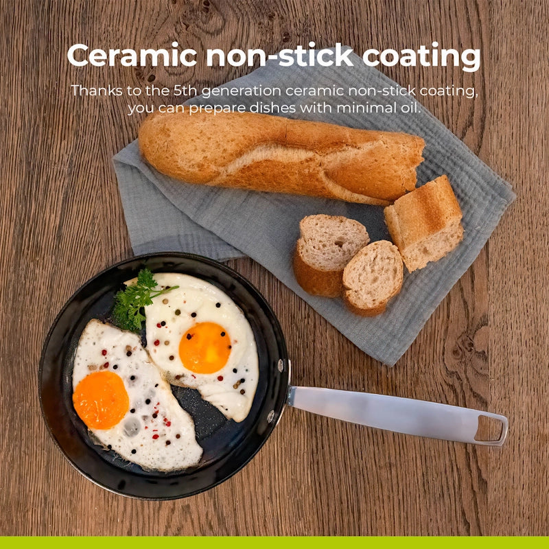 BE Living Tava Essential Black 24 cm troslojni nehrđajući čelik