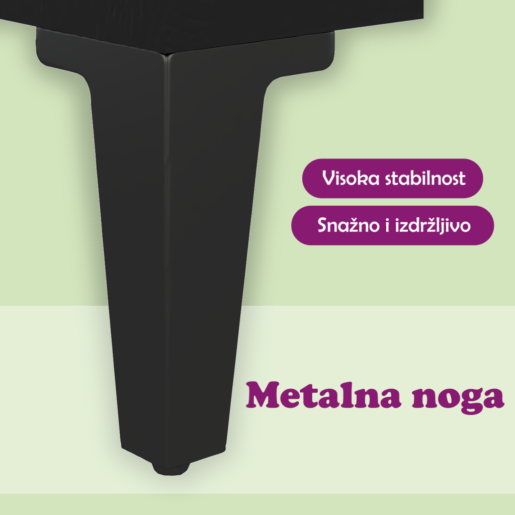 Komoda crna 57 x 35 x 70 cm od konstruiranog drva