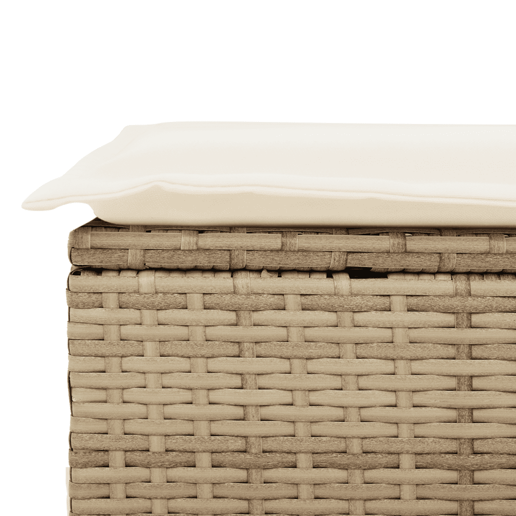 6-dijelni set vrtnih sofa s jastucima bež od poliratana 62 x 62 x 69 cm