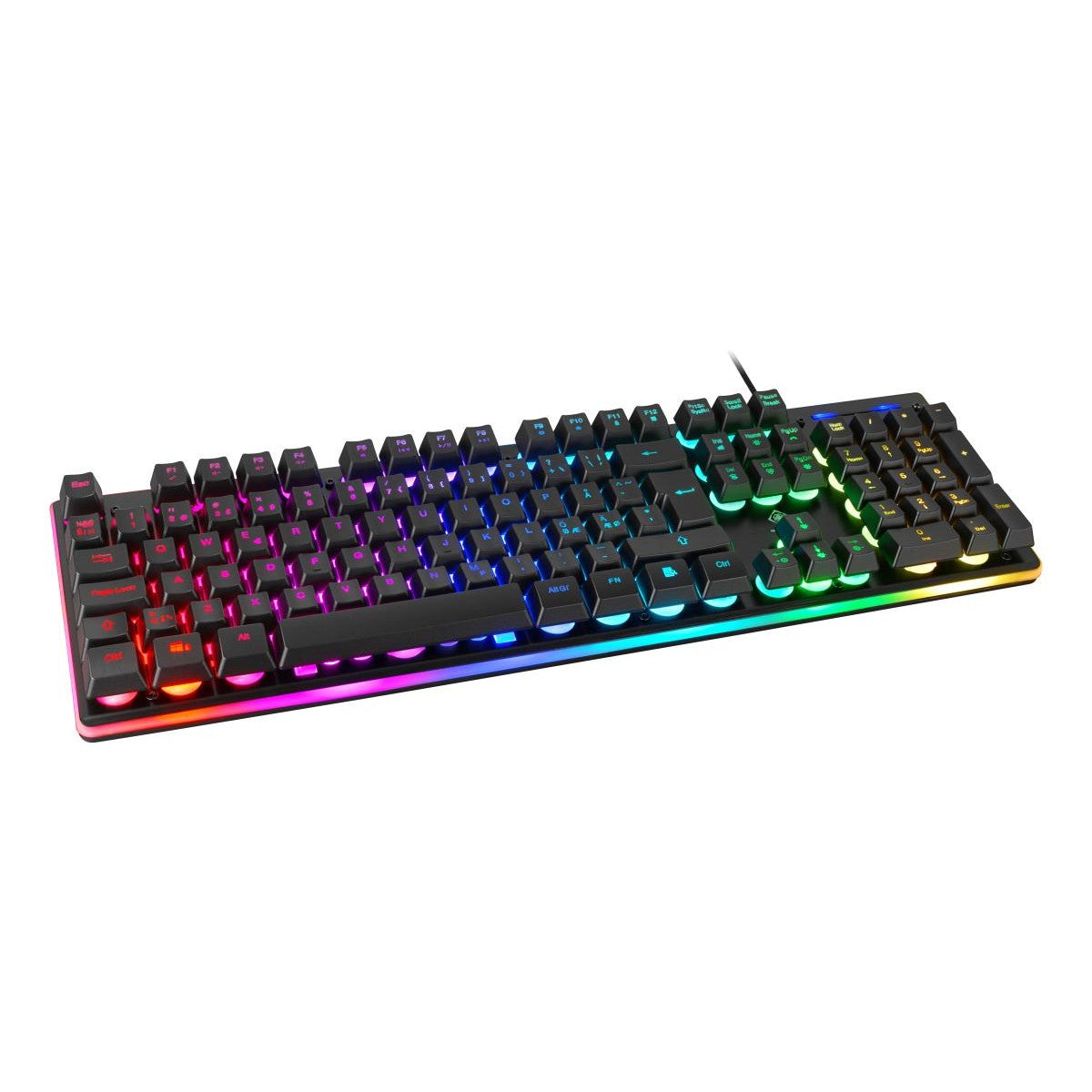 DELTACO GAMING Tipkovnica, 105 tipki, UK raspored, membranski prekidači, CRNA/RGB