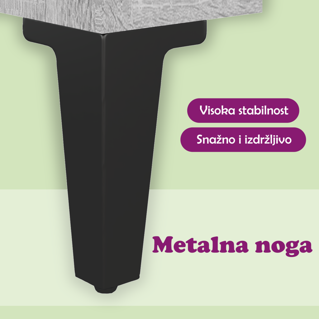 Stolić za kavu siva boja hrasta 90x60x35 cm konstruirano drvo