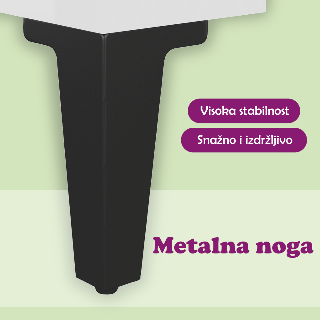 TV ormarić s metalnim nogama sjajni bijeli 69,5 x 30 x 50 cm