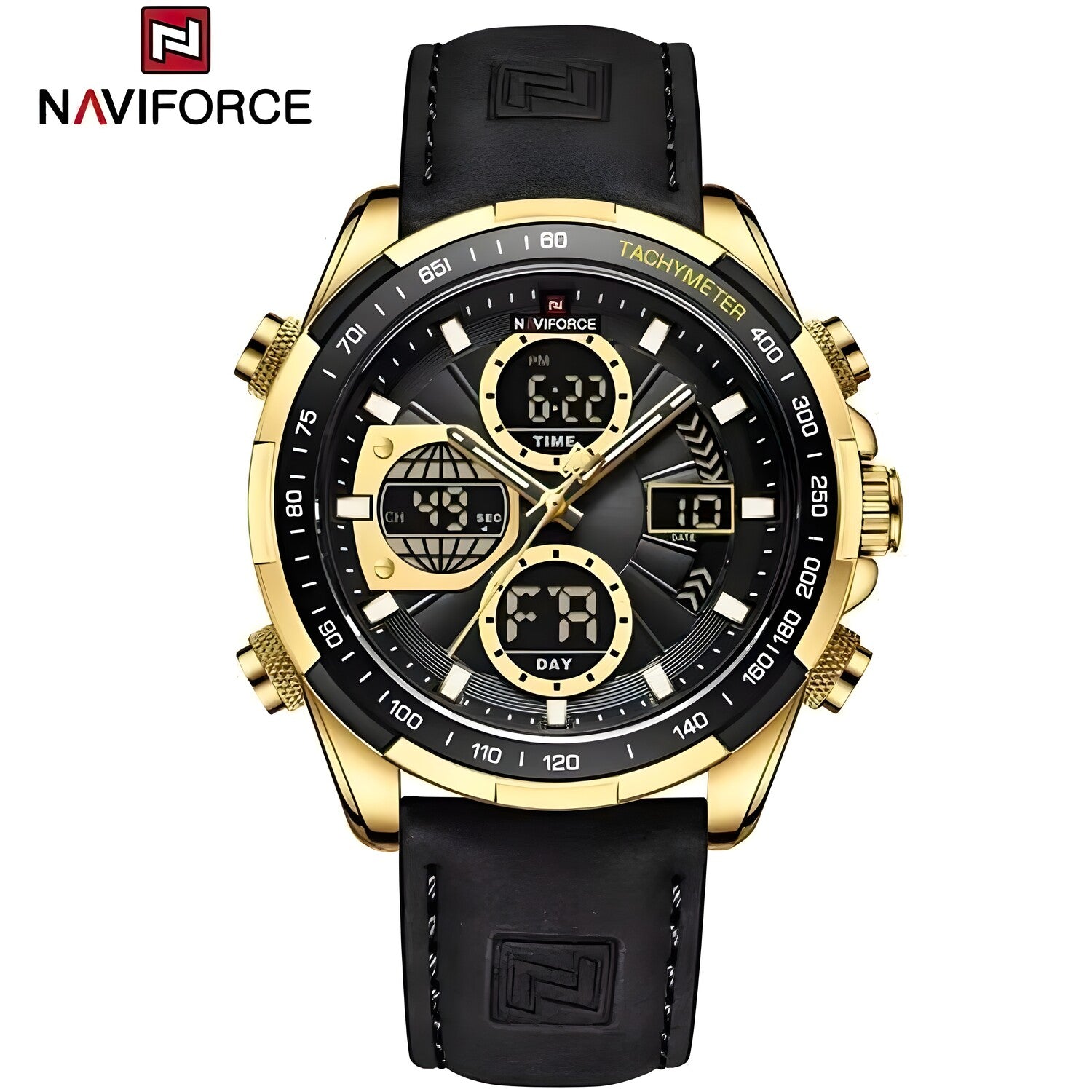Sat NAVIFORCE MI-38650 - Crna / Zlatna KP38650