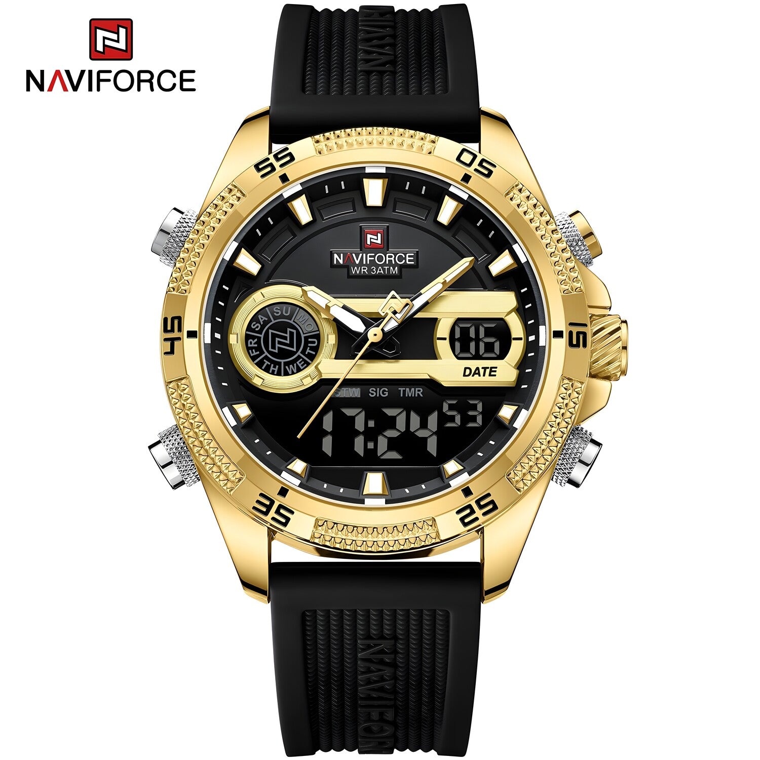 Sat NAVIFORCE HE-38632 - Crna / Zlatna KP38632