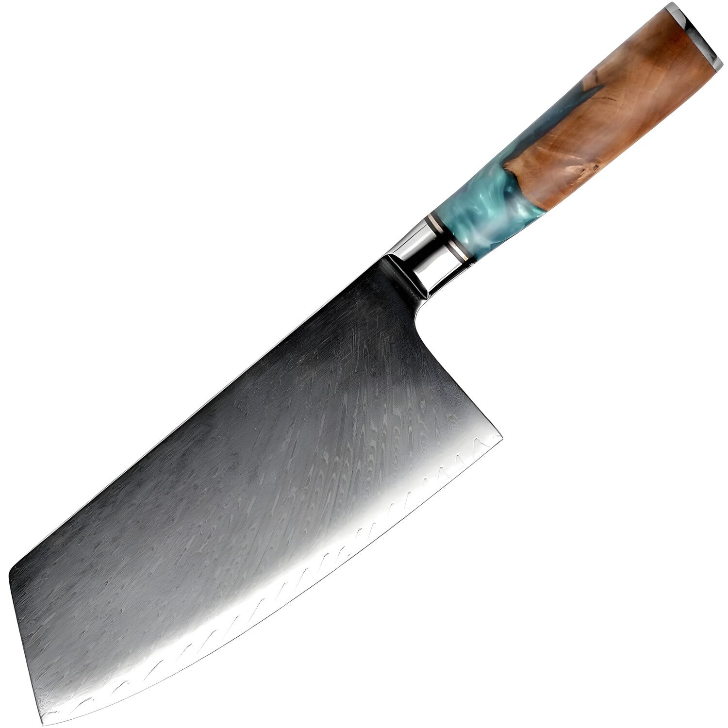 Damaskasti kuhinjski nož SH-39330 - Cleaver / Plava KP39330