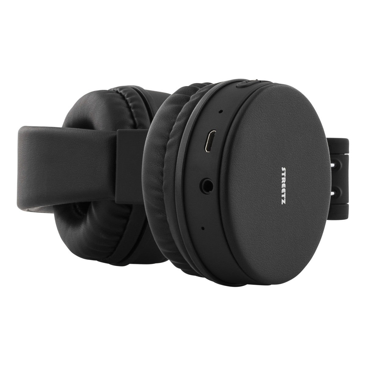 STREETZ Slušalice BT200 Naglavne Sklopive Bluetooth, 3.5 mm utor, CRNE