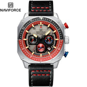 Sat NAVIFORCE SQ-38602 - Srebrna / Crna / Crvena KP38602