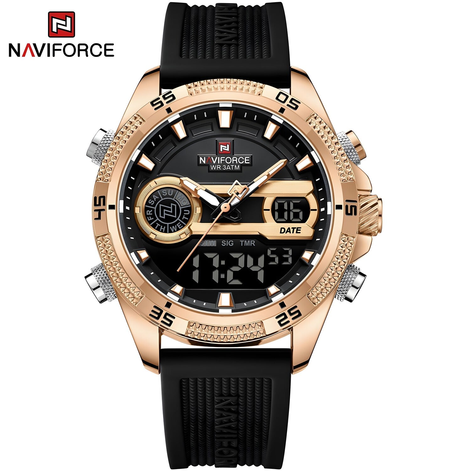 Sat NAVIFORCE HE-38633 - Crna / Smeđa KP38633
