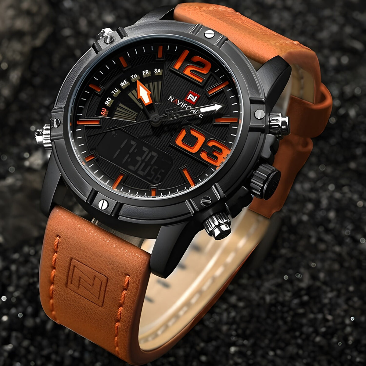 Sat NAVIFORCE WA-2841 - Smeđi / Crni KP2841
