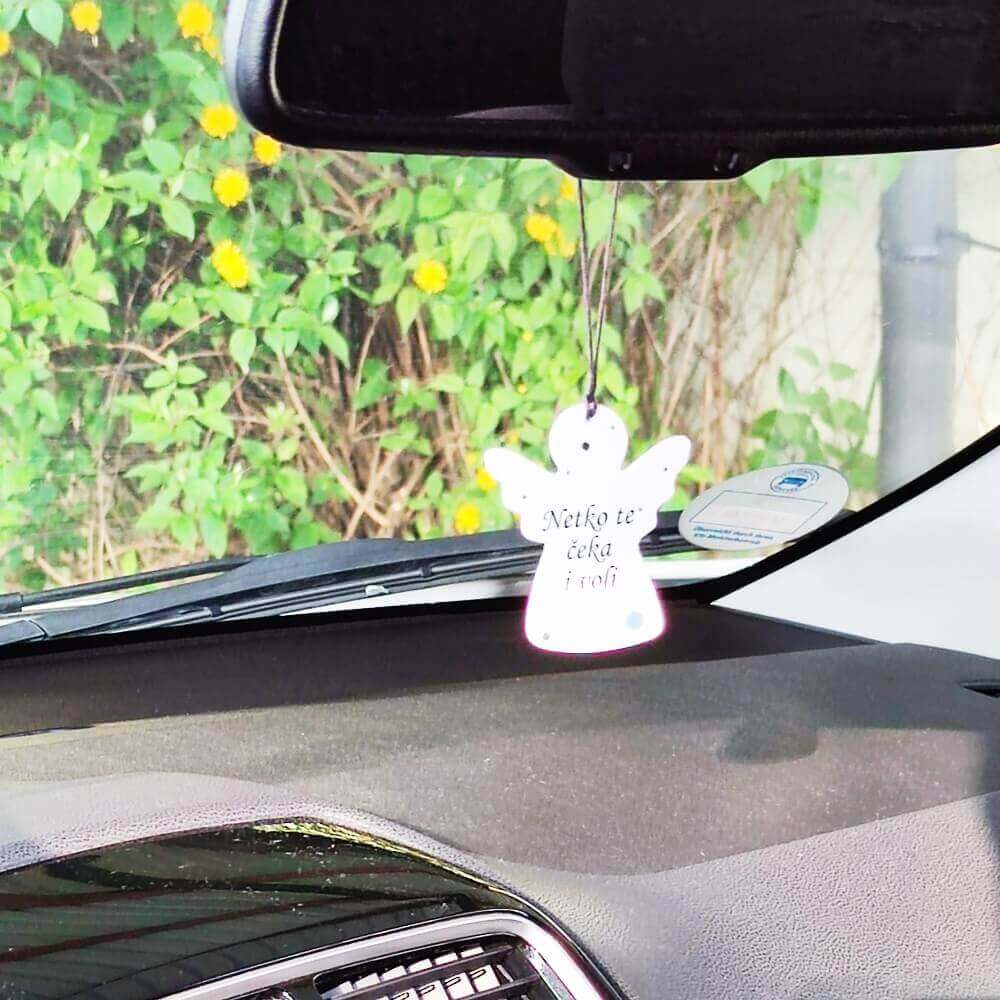Privjesak za auto - ANĐEO  Vozi polako Š1235