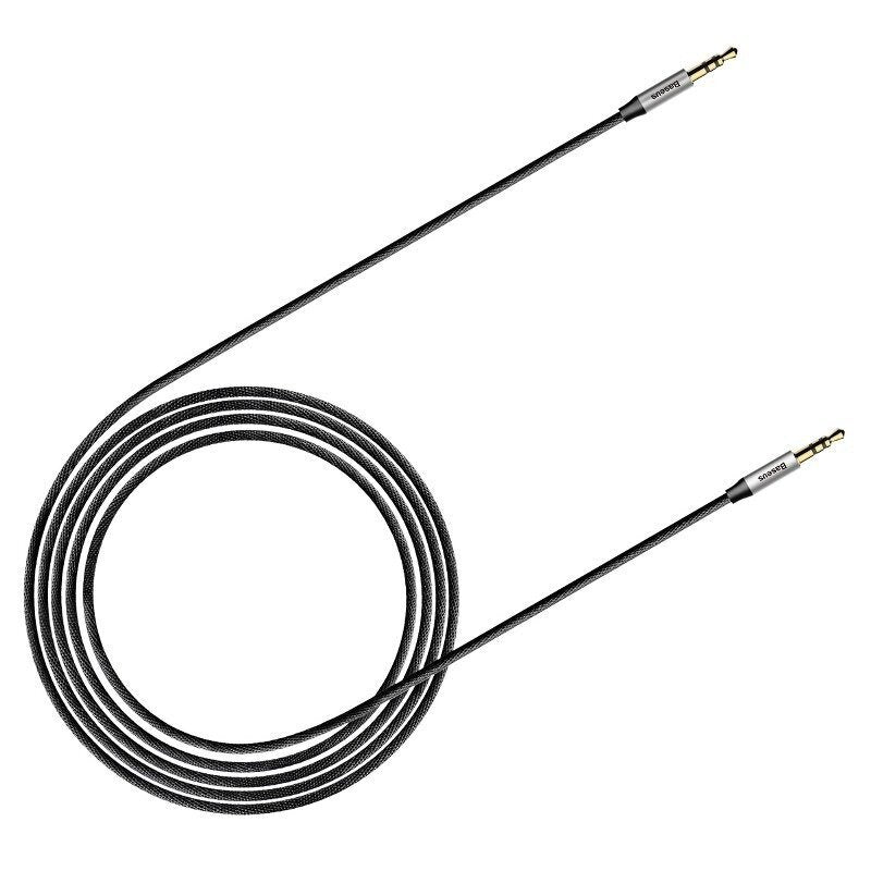 Baseus Yiven M30 3,5 mm AUX audio kabel 1 m crno/srebrni