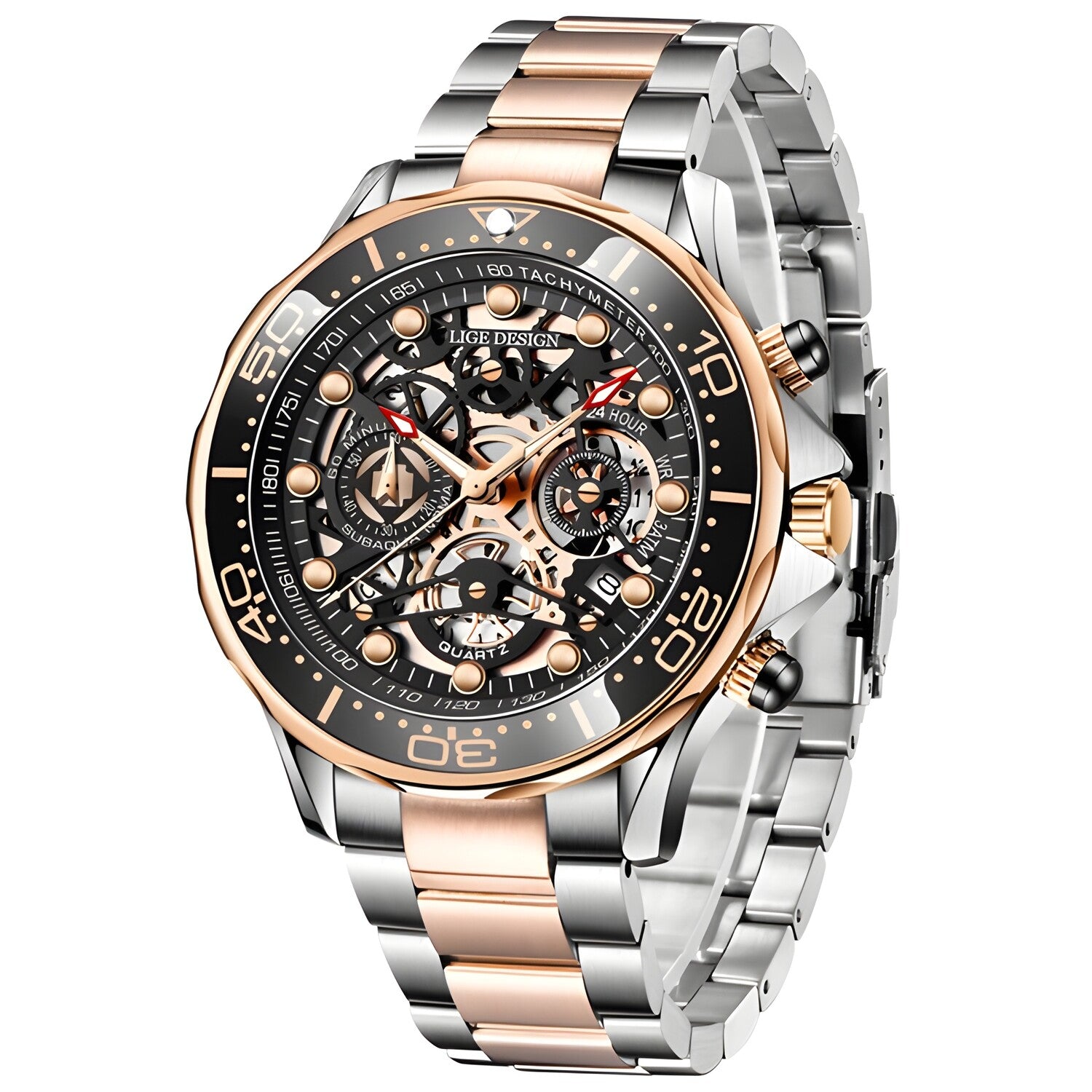 Sat LIGE PA-23712 - Srebrna / Zlatna Ružičasta KP23712