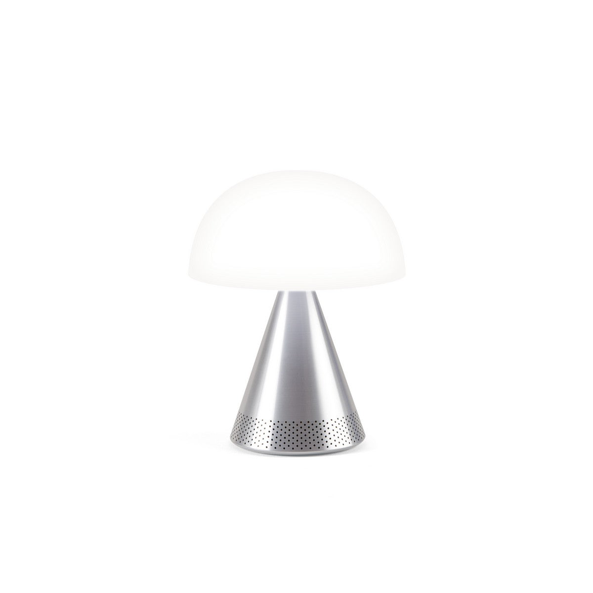 Lexon MINA L AUDIO prijenosna lampa s bluetooth zvučnikom SREBRNA