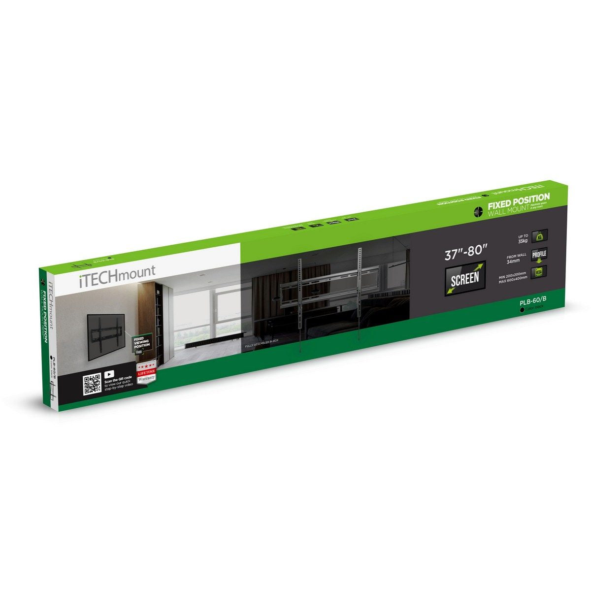 iTECH Mount fiksni zidni nosač prikladan za TV od 37" do 80"