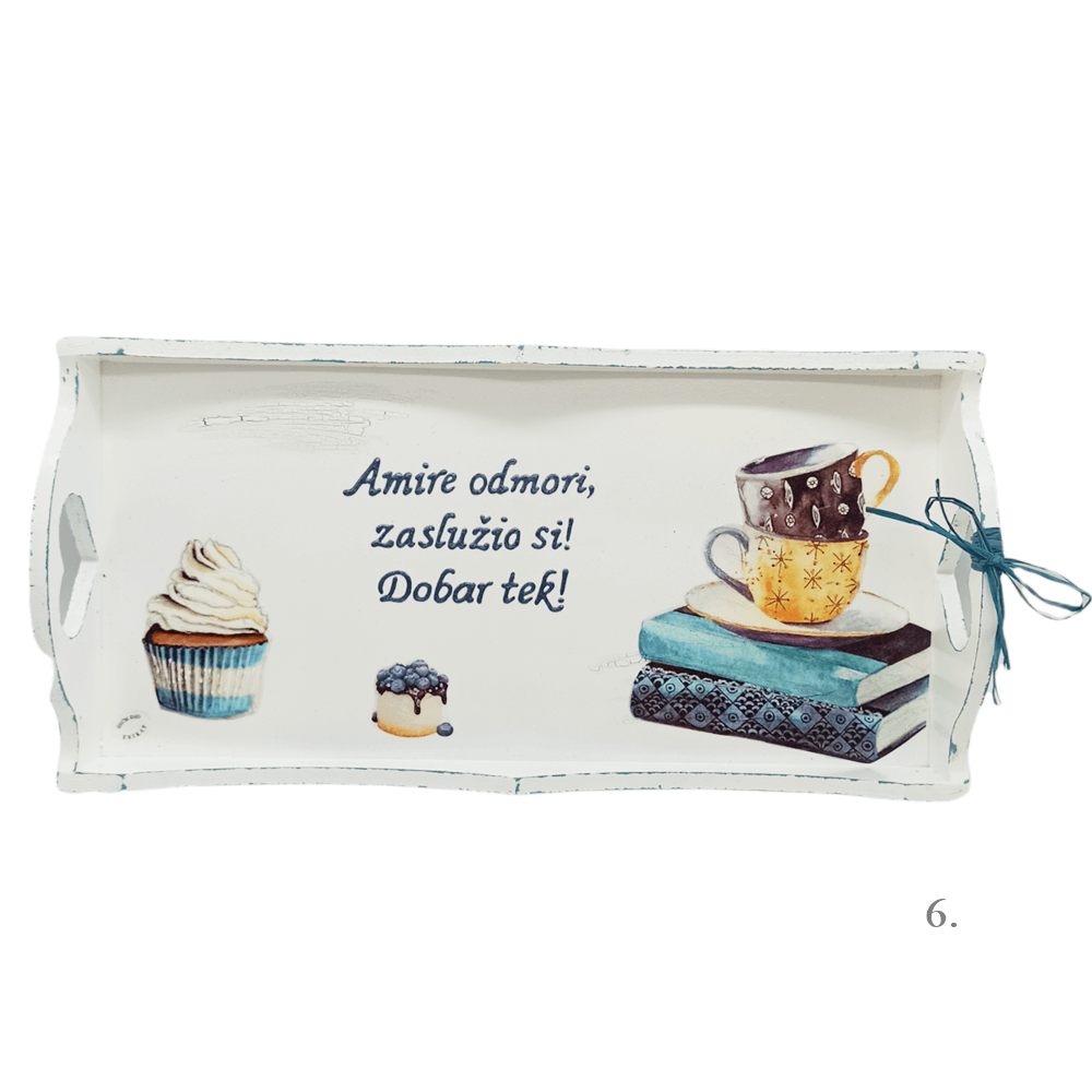 Personalizirani poslužavnici s porukom "Odmori se, zaslužila si!" – poklon za dušu i tijelo - 6. - 16132