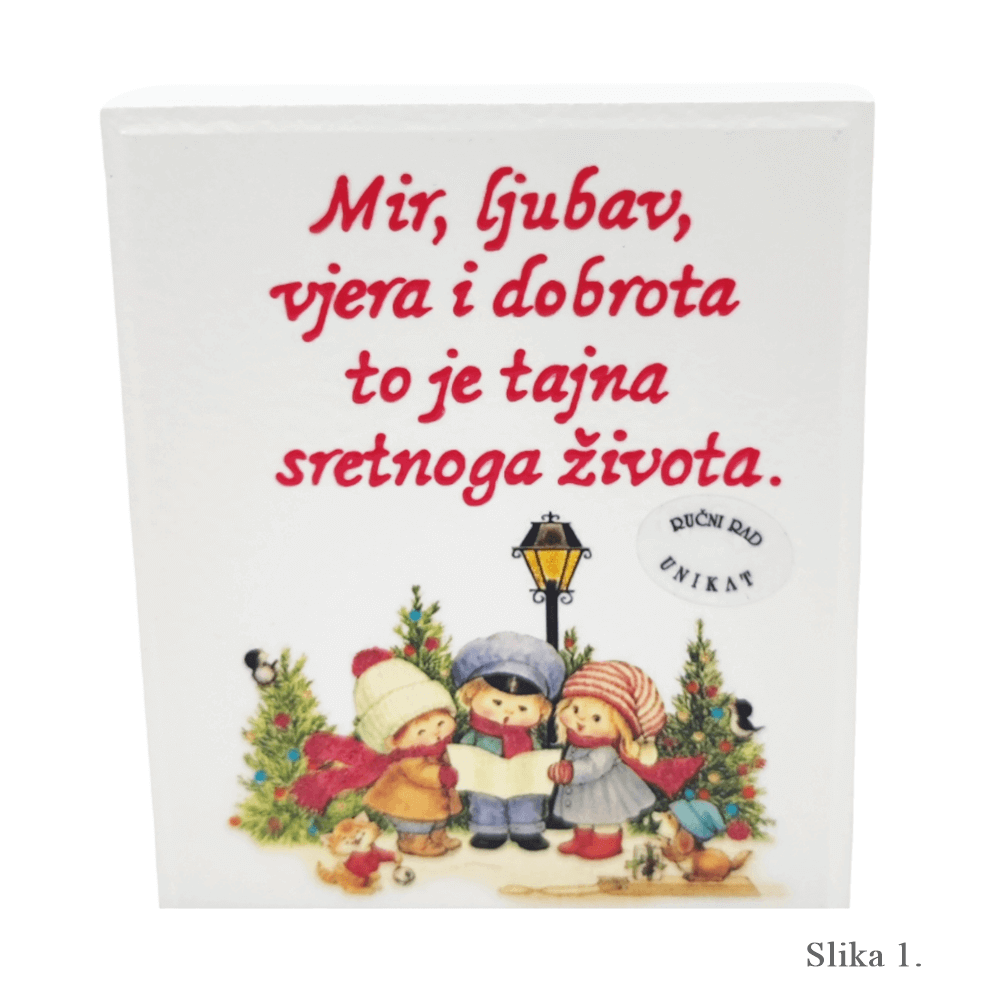 Unikatne samostojeće slike "Sretan Božić" – Savršeni blagdanski ukras i poklon!