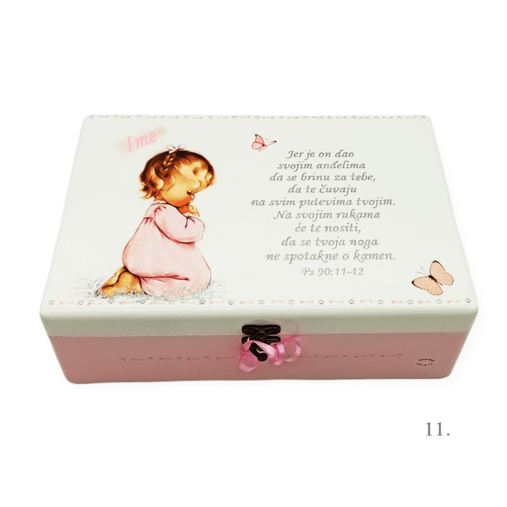 Unikatne kutije za krštenje, rođendan – Poklon koji čuva najposebnije uspomene djevojčica - 11. 20x30x10cm -154347