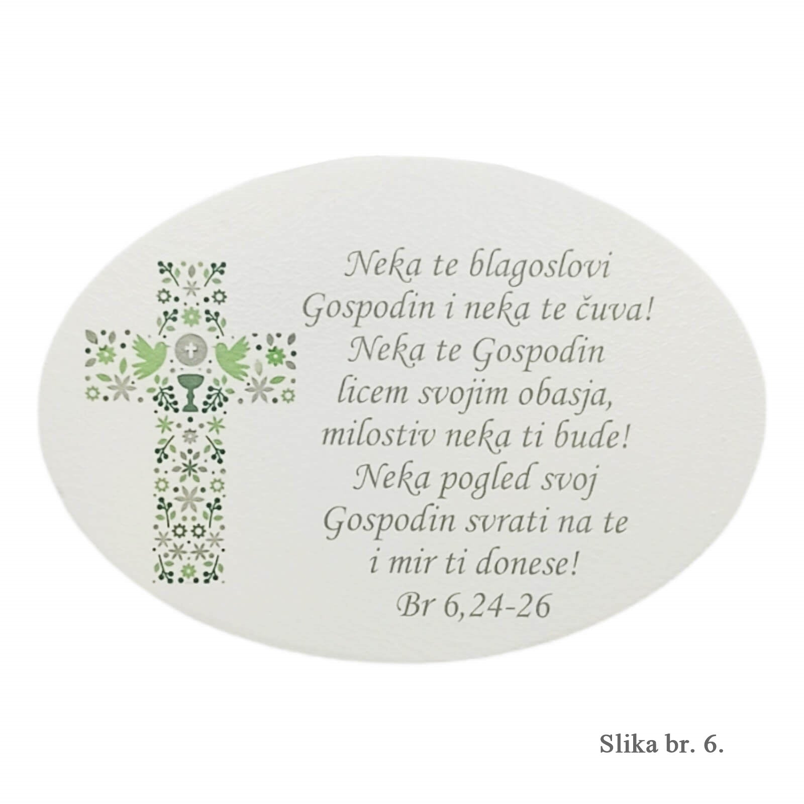 Unikatne slike s Anđelom i blagoslovom – Poklon za Krizmu, Prvu Pričest - 6. Zeleni križ - 15020