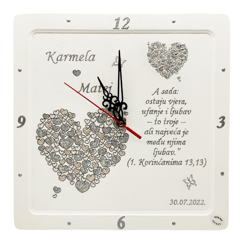 Personalizirani sat za srebrni pir – poklon za 25 godina braka - 4. 17024