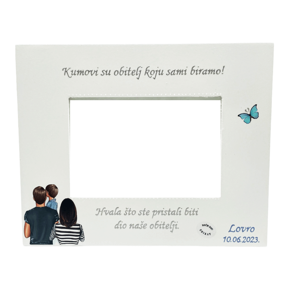 Personalizirani okvir za fotografije – savršen poklon za krsne kumove - 1. - Š151158