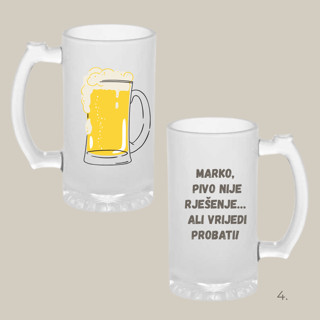 Personalizirane krigle za pivo – Unikatan poklon za rođendan, momačku, godišnjicu....