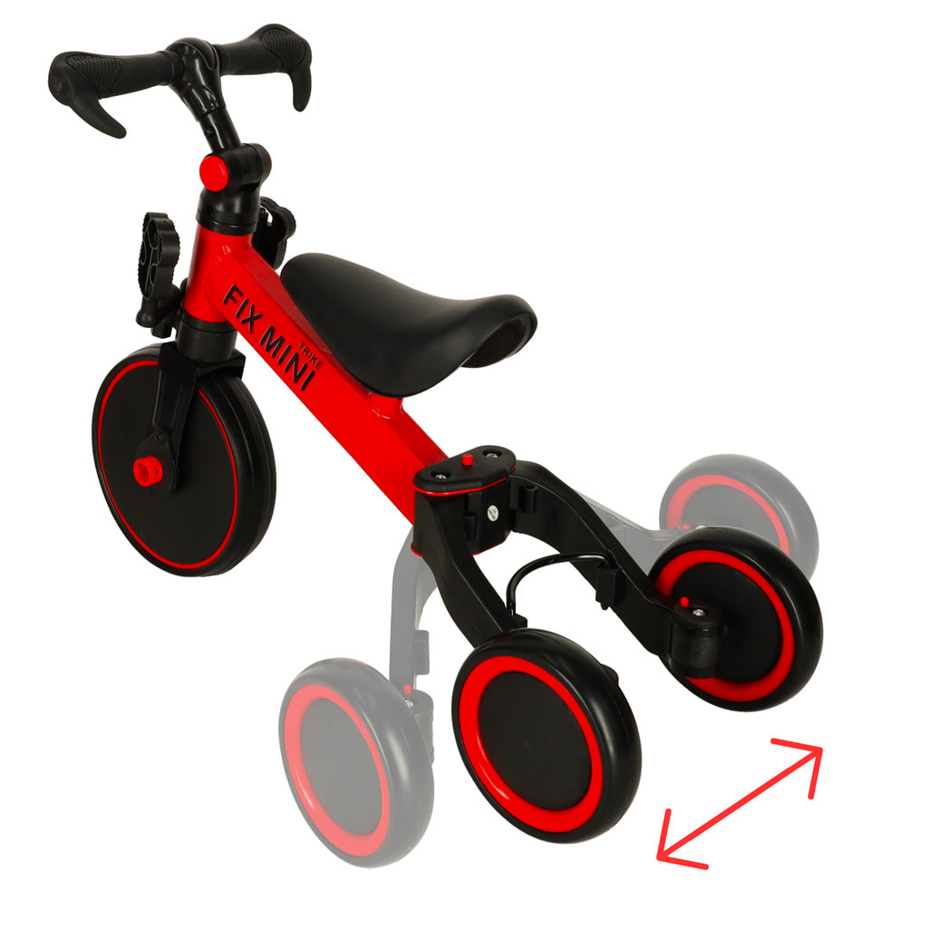 Sklopivi multifunkcionalni tricikl Fix Mini 3u1 - Crveni