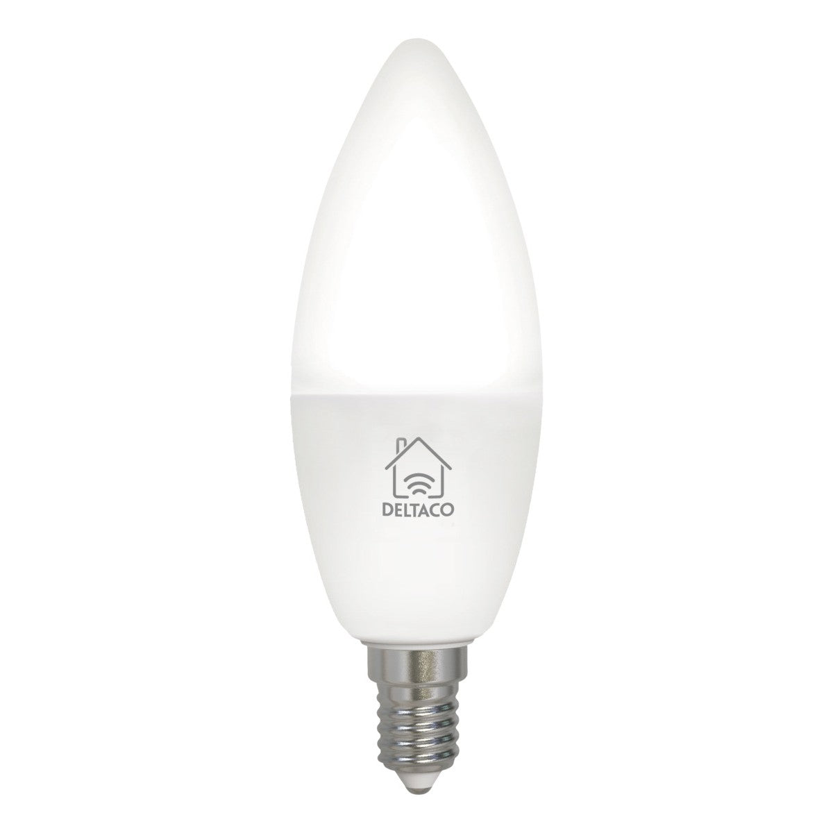 DELTACO SMART HOME LED žarulja, E14, WiFI 2.4GHz, 5W, 470lm, dim, 2700K-6000K, 220-240V,BIJELA