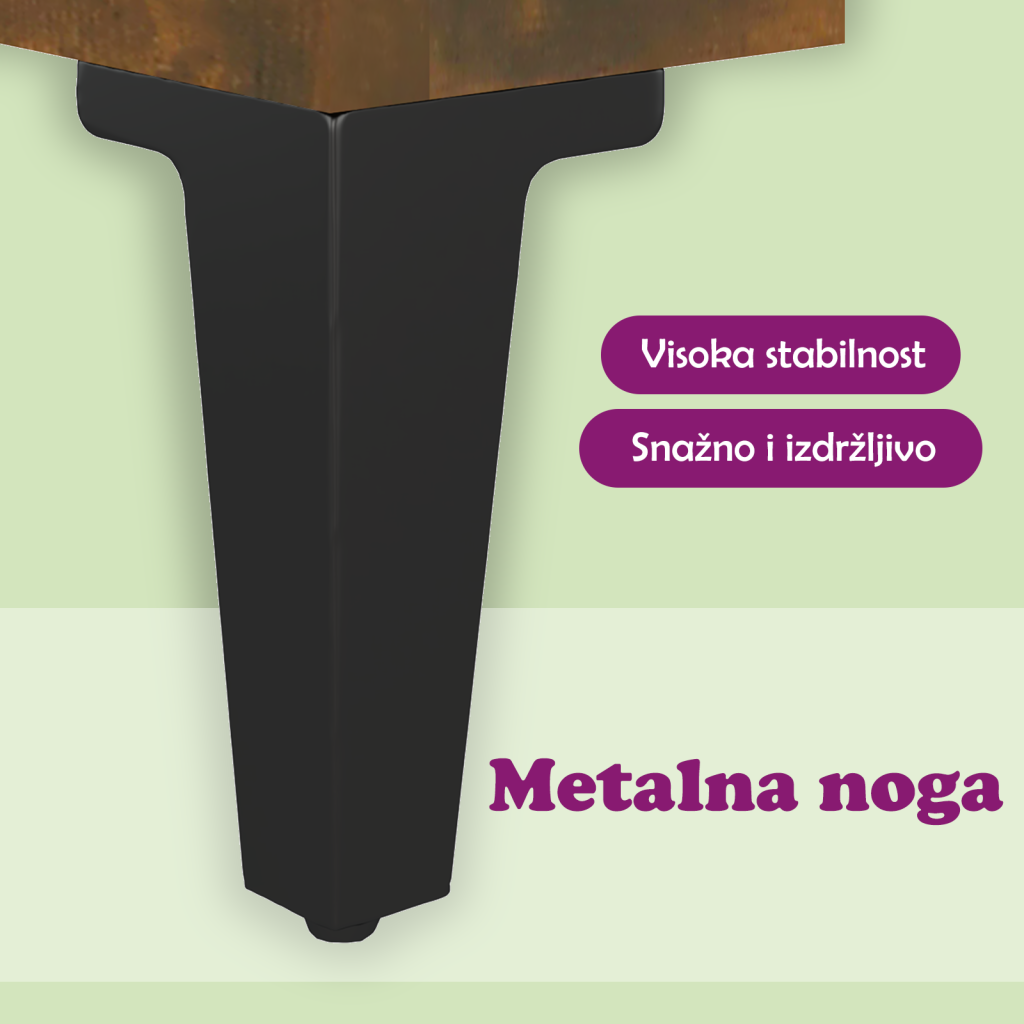 Noćni ormarići boja dimljenog hrasta konstruirano drvo